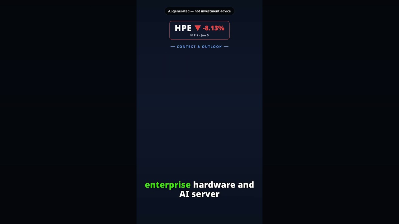 Why Is Hewlett Packard Enterprise Stock Falling Today? HPE -8.13% (Jun 5)