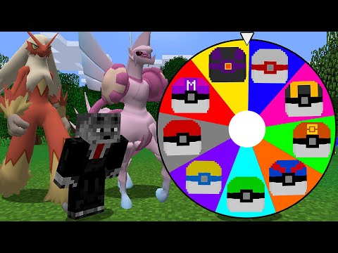 Roleta de Lucky Pixelmon 100% vs 0% vs -100% Decide meu Time de Pokemon no Minecraft