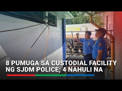 8 pumuga sa custodial facility ng SJDM police, 4 nahuli na ABS-CBN News