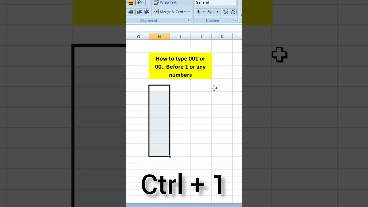 How to type 00.. before any number | 001 type in excel #excelexpertsj  #short  #interviewquestions