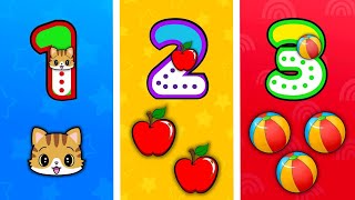 NÚMEROS de 1 a 10 - Contando os números - Números para crianças