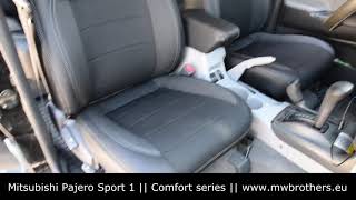 seat covers for Mitsubishi Pajero Sport 1 by MW Brothers Leather interior Comfort install