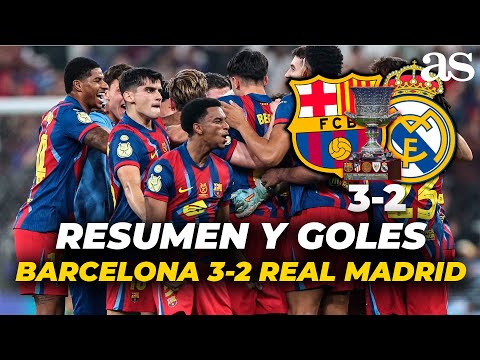 RESUMEN y GOLES FC Barcelona 3-2 Real Madrid: el BARÇA SUPERCAMPEÓN | Audio Carrusel