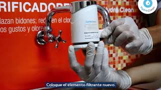 Cambiar refil (cartucho) del Purificador de canilla