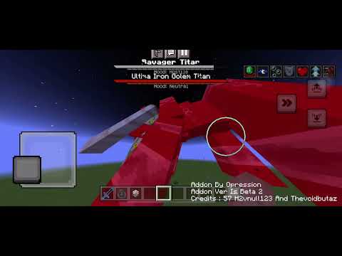 (The Titans Addon 0.5 Recreation) Ravager Titan Vs Ultima Iron Golem Titan