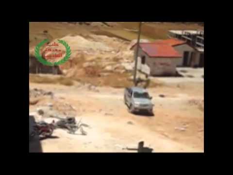 استهداف  قوات النظام عل جبل شويحنة برشاش دوشكا من قبل كتائب رجال الله في محافظة حلب