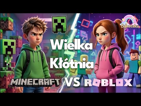 🎮 Minecraft vs Roblox 💥 | Wielka Kłótnia ⚡ | Bajka do słuchania na dobranoc - Audiobook na dobranoc🎧