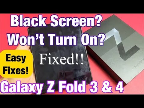Galaxy Z Fold 3 & 4: Black Screen, Won't Turn On? Easy Fixes!