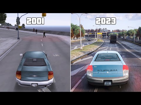 GTA III 2001 VS 2023 Remake Graphics Comparison - Grand Theft Auto 3 Remake Concept [GTA 5 PC Mods]