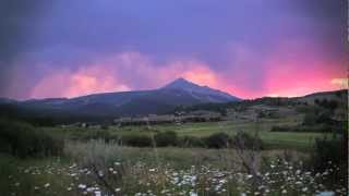 Sunset Timelapse over Lone Peak & Big Sky Resort's Golf Course