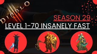 Level 1-70 FAST in Season 29 - Diablo III RAPID Leveling Guide