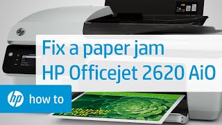 Fixing a Paper Jam | HP Officejet 2620 All-in-One Printer | HP