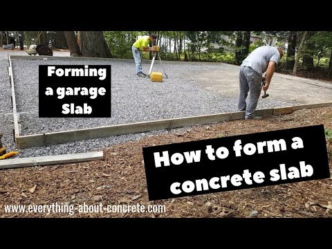 How To Form A 30' X 28' Concrete Slab - Garage Slab