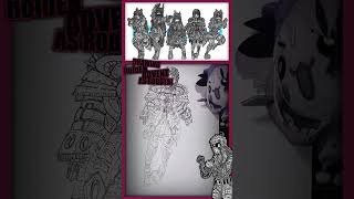 drawing hololive english ADVENT as robots! #compilation #art #drawing #fanart #holoen