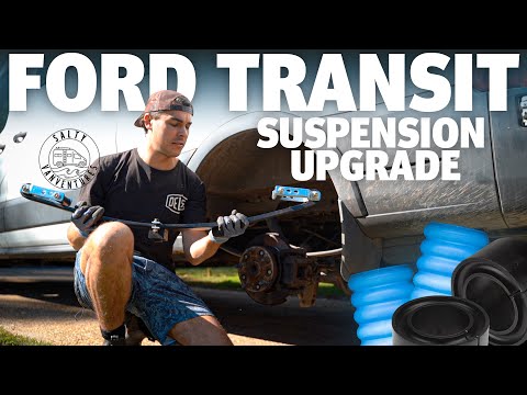 SuperSprings and SumoSprings suspension on a Ford Transit van with @SALTYVANVENTURES