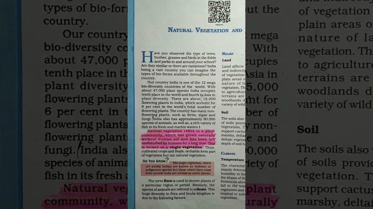 Class-9 Ch-5 Geography Discuss about Natural Vegetation and Virgin Vegetation
