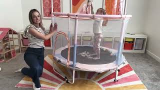 Blanketown 5FT Toddler Kids Trampoline Indoor with Safety Enclosure Net, Mini Trampoline for Kids