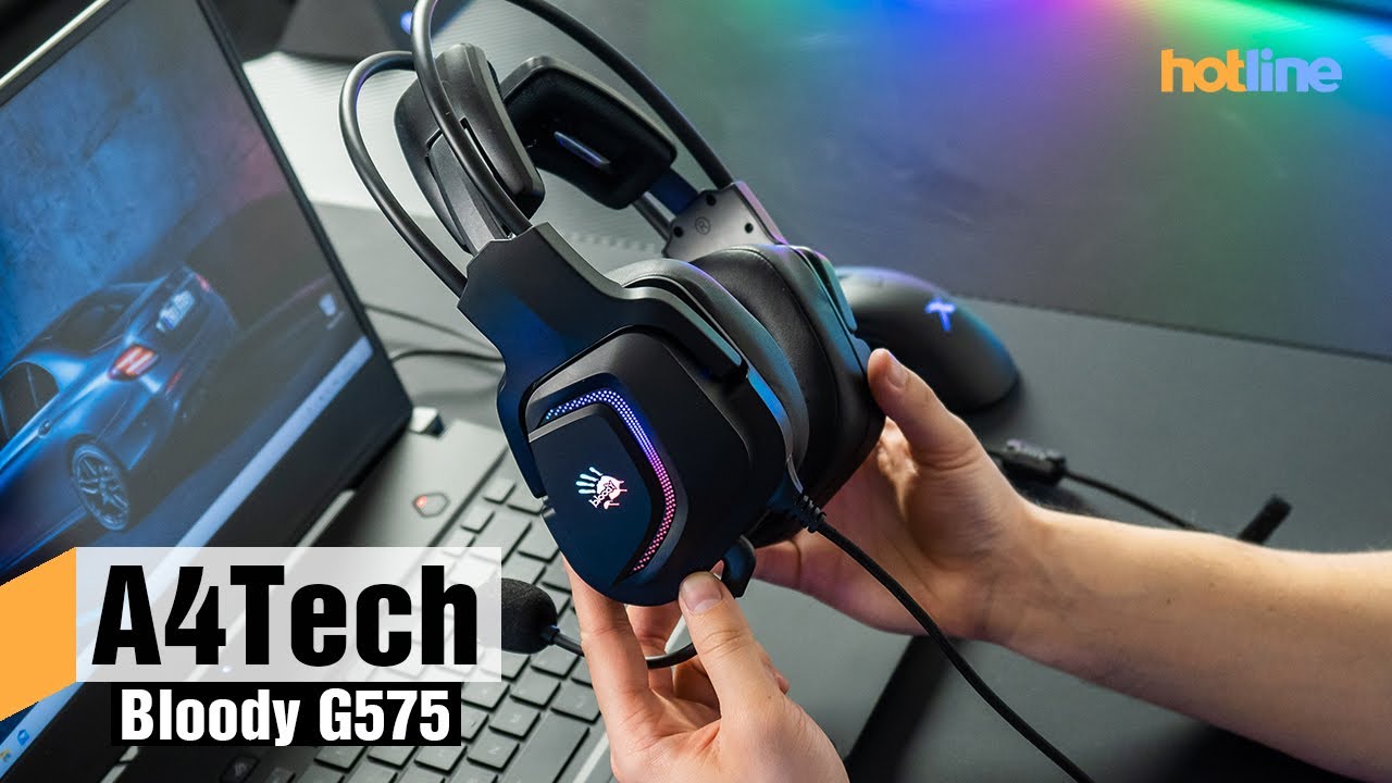 Гарнітура ігрова Bloody G575 з підсвічуванням, USB