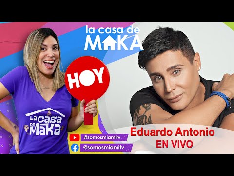 Eduardo Antonio y la actriz Nancy González en "La casa de Maka" descargando desde la sala de todos!