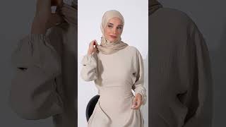 حجاب كويتي قطن خفيف- بيج غامق