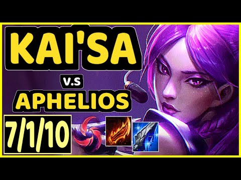 LUGER (KAI'SA) vs APHELIOS - 7/1/10 KDA BOTTOM ADC CHALLENGER GAMEPLAY - EUW