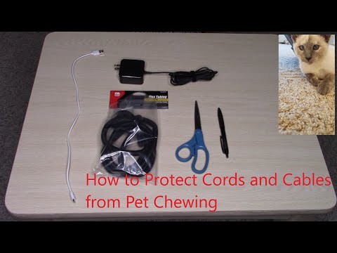 How to protect cords and cables from pet chewing