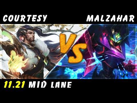 Courtesy - Yasuo vs Malzahar MID Patch 11.21 - Yasuo Gameplay