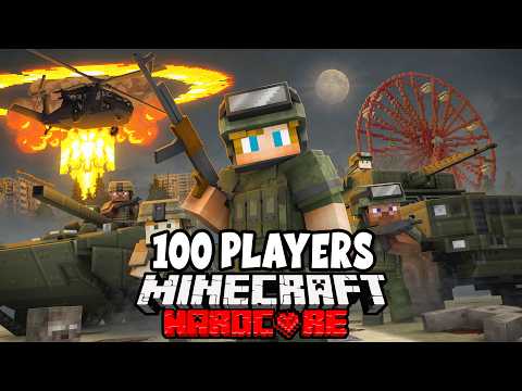100 Players Simulate NUCLEAR WAR in Minecraft