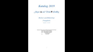 Katalog 2019Jürgen und Ursula Zwilling Bücher- und Bildershop Fotogalerie Aktuell bis 31.12.2019