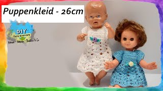 Puppenkleid mit 26cm länge , geeignet für Baby Born Puppen und mehr.