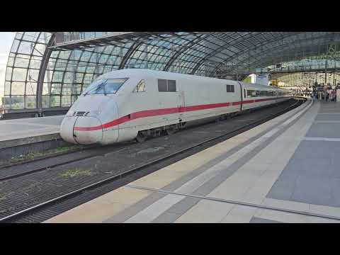 DB ICE 402017 departing Berlin Hauptbahnhof Station on 12/09/25