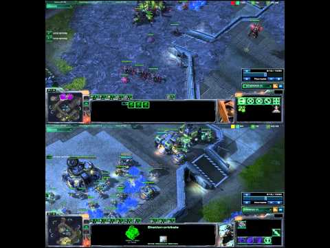 Beastyqt VS DIMAGA : Views of 2 players Starcraft II in vertical position