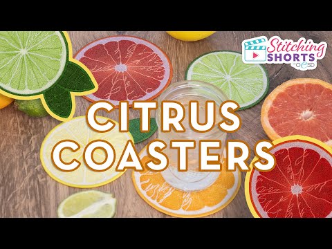 Citrus Coaster Machine Embroidery Tutorial ? | how to make embroidered coasters