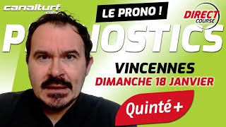 emission video des courses turf pmu du Dimanche 18 janvier 2026