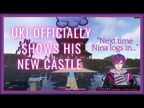 Uki finally officially shows his castle on the Nijisanji EN Minecraft server