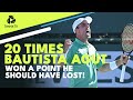 20 Times Bautista Agut Won A Tennis Point He Should Have Lost!