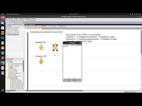 14 - PLC   Ladder 2 Pulsanti ON OFF 1 Lampada