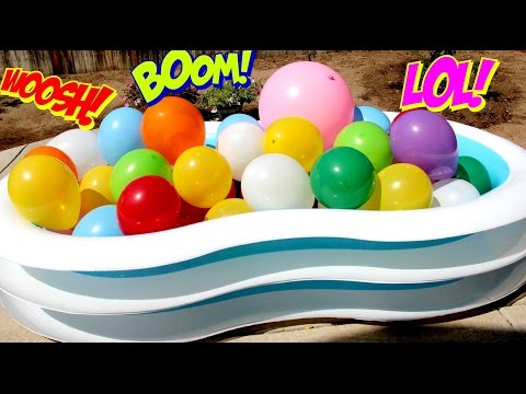 HUGE BALLOONS SURPRISE!! Water Balloon Pop Huge Surprise Toys |B2cutecupcakes Video