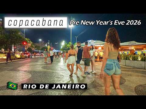 Walking Copacabana Boardwalk — Pre-New Year's Eve — Rio de Janeiro, Brazil 🇧🇷 2025 【 4K UHD 】