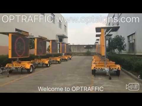 Trailer mounted led signs demonstration