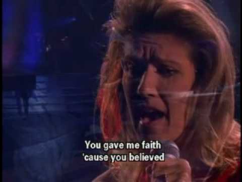 Because You Loved Me-Celine Dion live (with Lyrics - SD Version) Theme from \Up Close & Personal\