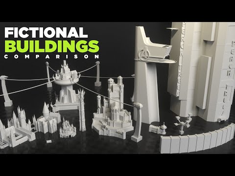 Fictional BUILDINGS Size COMPARISON | 3D [Real Scale] 🏠