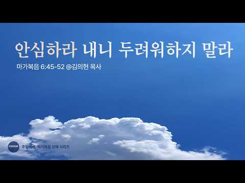 안심하라 내니 두려워하지 말라