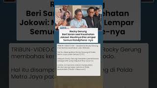 Rocky Gerung Beri Saran soal Kesehatan Jokowi: Jangan Liat HP, Nanti Stres Liat Muka Roy Suryo
