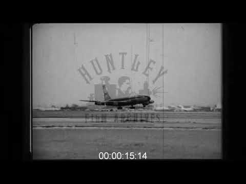 TWA Passenger Craft Landing in Chicago Airport, 1960s - Film 1090782
