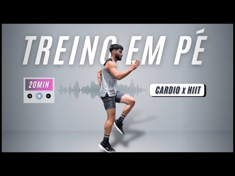 20 MIN DE EXERCÍCIO CARDIO HIIT - TODOS EM PÉ - Corpo inteiro, sem equipamento, sem repetições