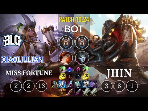 BLG xiaoliulian Miss Fortune vs Jhin Bot - KR Patch 10.24