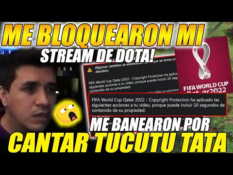 😲ME BLOQUERON MI STREAM DE DOTA😲 IMPERIUS SORPRENDIDO POR RECLAMO DE LA FIFA POR CANTAR TUCUTU TATA