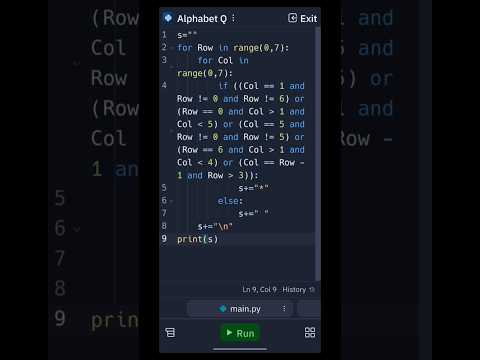 Python Q Alphabet Pattern