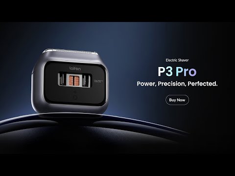 "Laifen Shaver P3 Pro" elektrinė skutimosi mašinėlė, pilkos spalvos